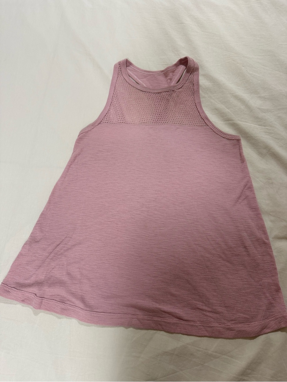 Lorna Jane Dusty Rose Mesh Yoke Tank